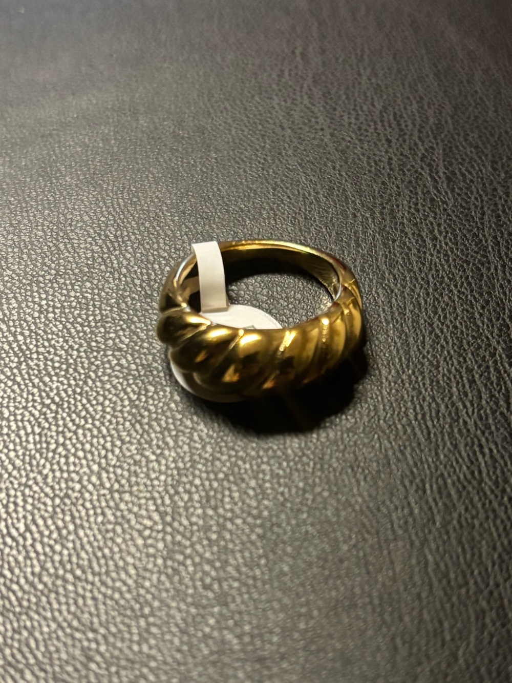 New 18k Gold Plated Croissant  Twisted Ring -